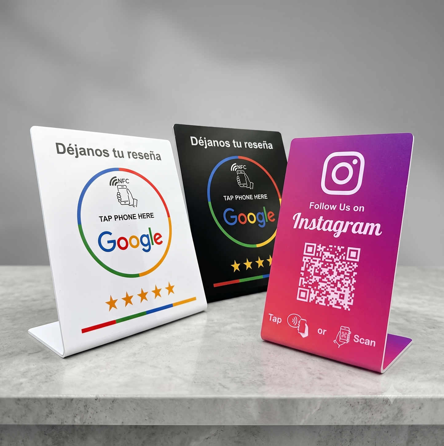Pack Expositores en L (Google + Instagram)